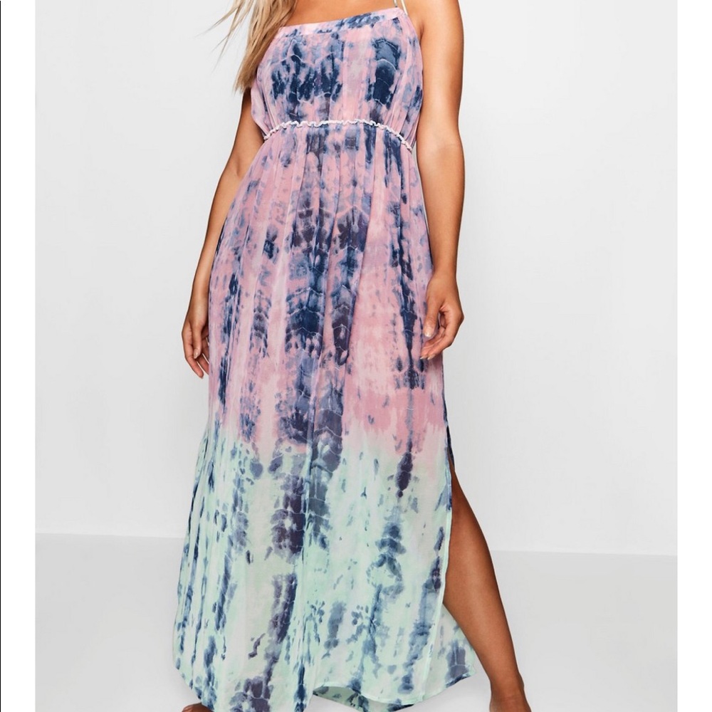 Boo boo brand tie dye maxi dress